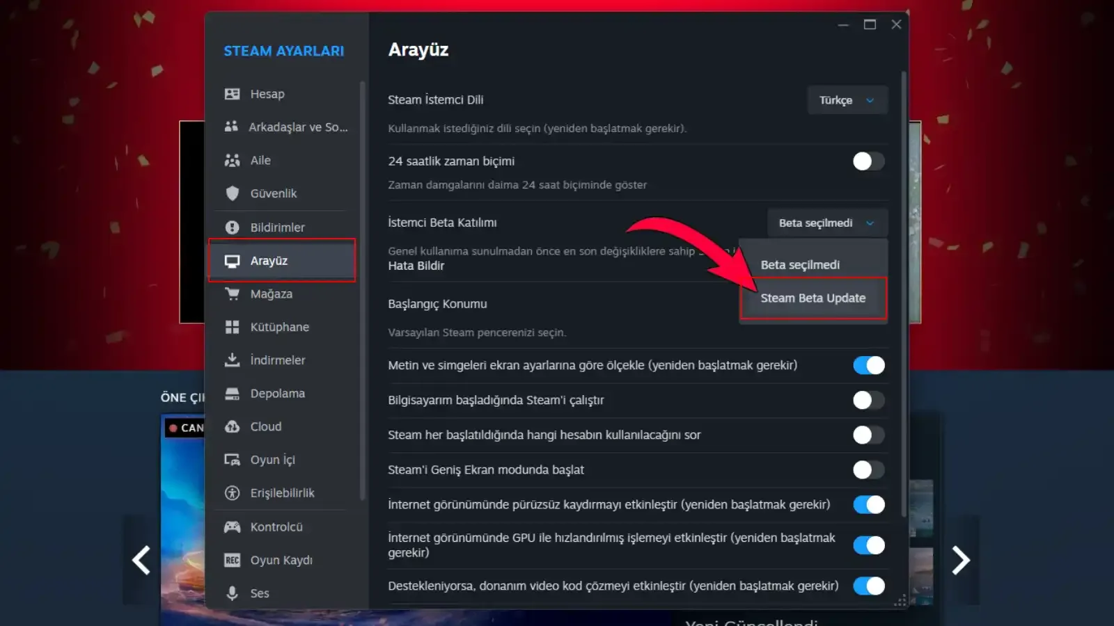 Steam Beta İstemcisi Katılım Nasıl Yapılır?