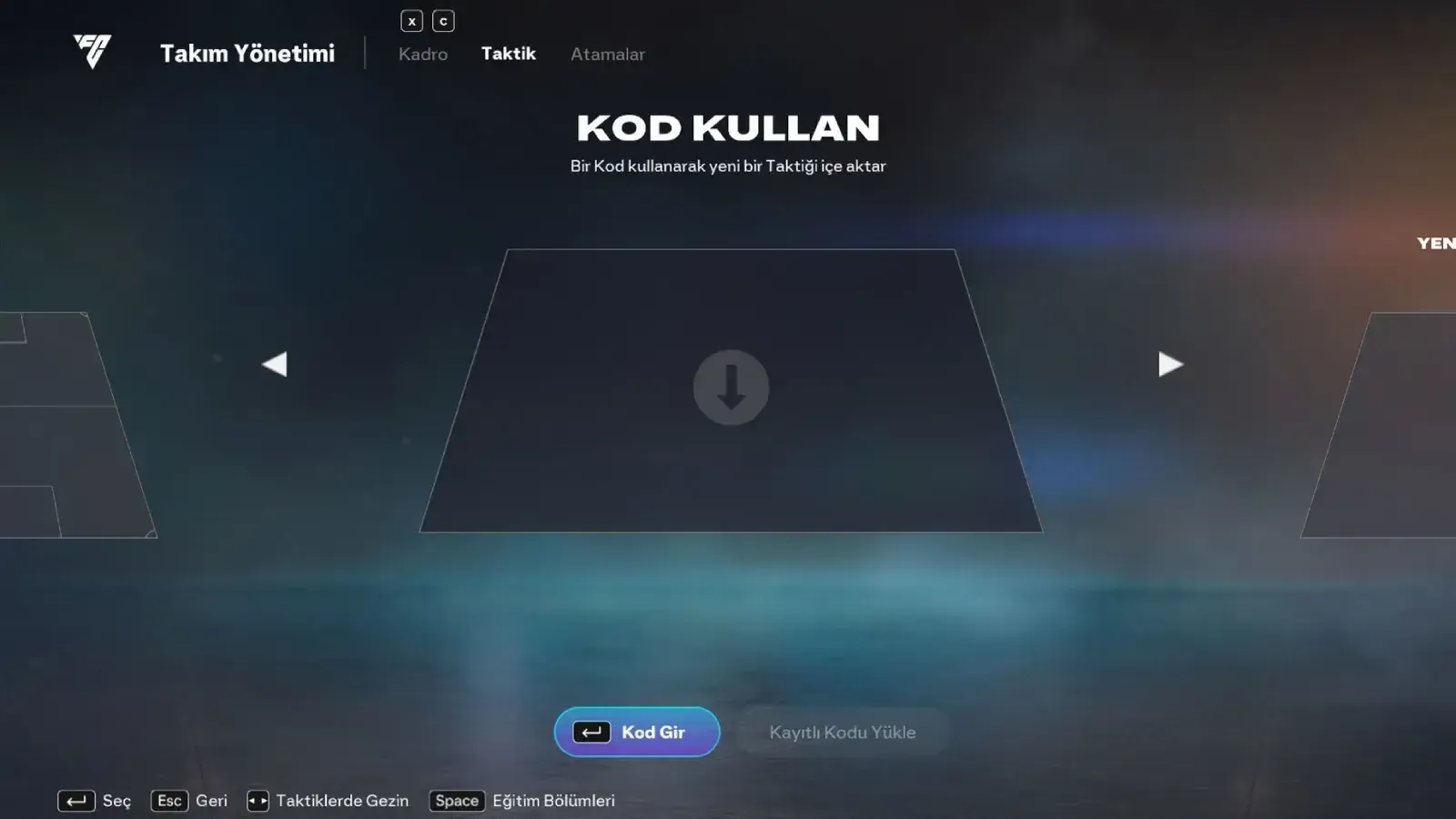 FC 26 Taktik Kodu Ekleme