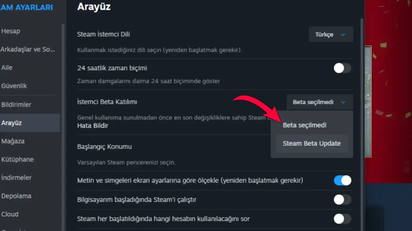 Steam Beta İstemcisinden Nasıl Çıkılır?